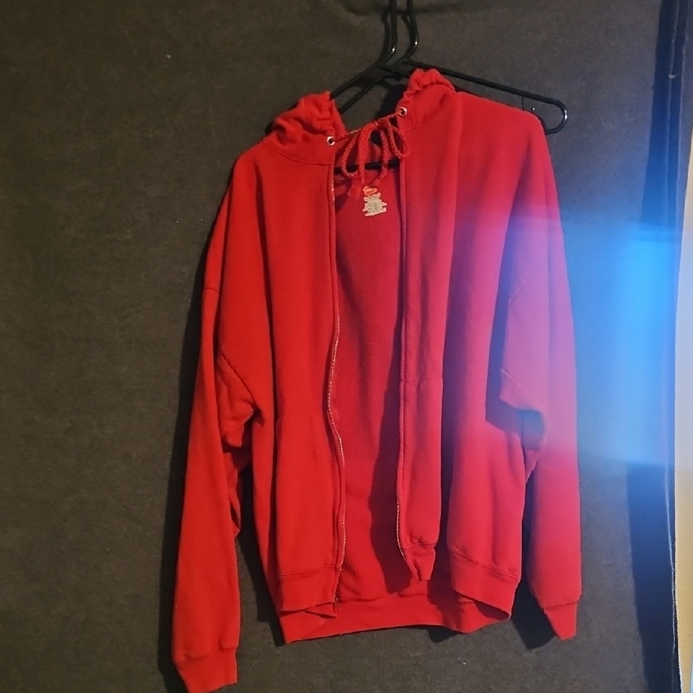 Hanes Men's Zip-Up Red Sweater